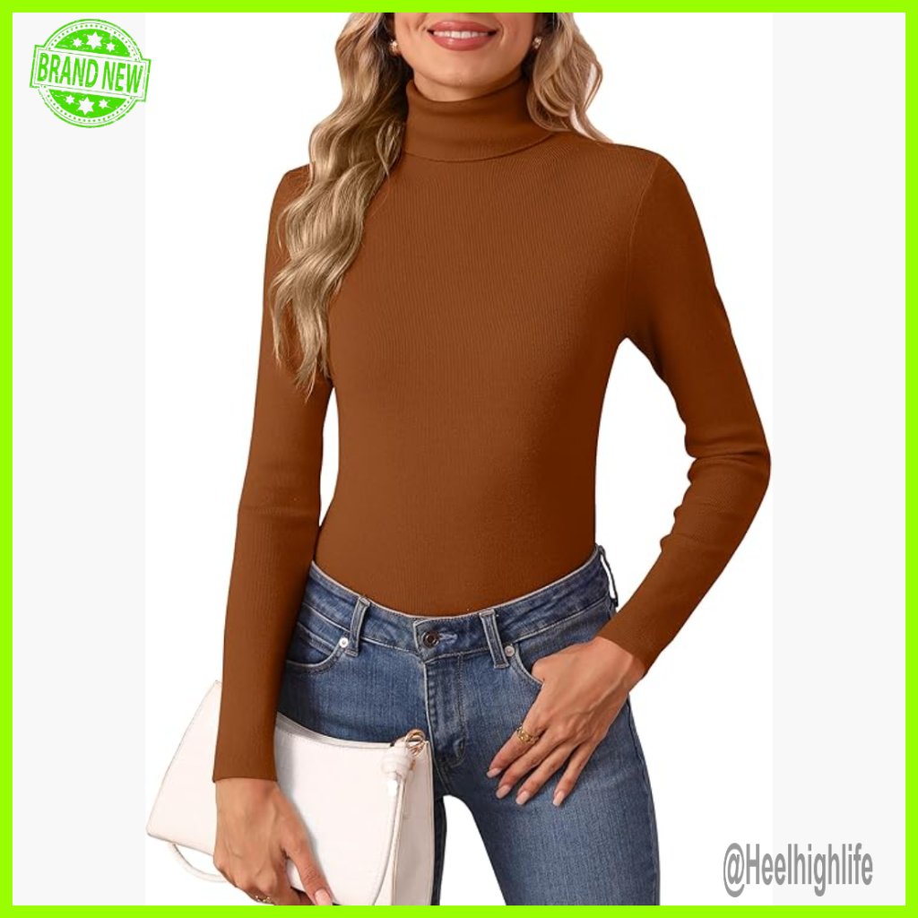 Slim Fit Turtleneck Long Sleeve Thermal Top Stretchy Base Layer
